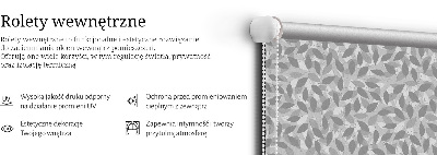 Roleta wewnętrzna na okno Szare liście
