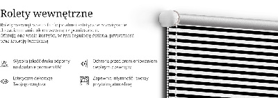 Roleta wewnętrzna na okno Czarne paski