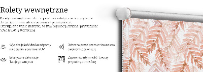 Roleta na okno Różowe liście
