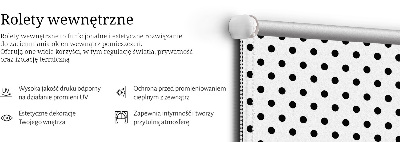 Roleta wewnętrzna Czarne kropki