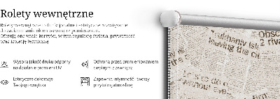 Roleta na drzwi balkonowe Gazety