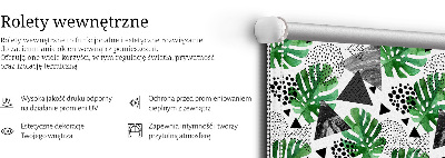 Roleta wewnętrzna Liście trójkąty kropki