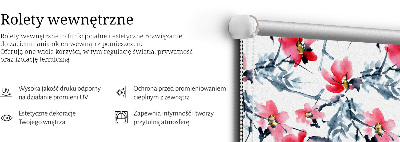 Roleta okienna wewnętrzna Kwiaty