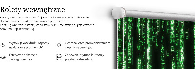 Roleta wewnętrzna na okno Zielone szyfry