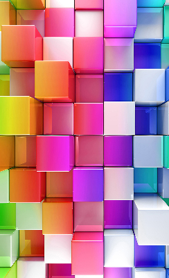Roleta wewnętrzna Kolorowe kostki 3d