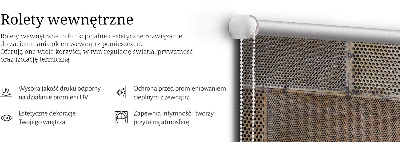 Roleta wewnętrzna na okno Metalowa ściana