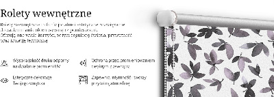 Roleta na okno Ciemnoróżowe liście