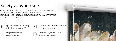 Roleta okienna wewnętrzna Malowane kwiaty