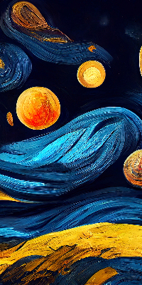 Roleta materiałowa w motywie planet