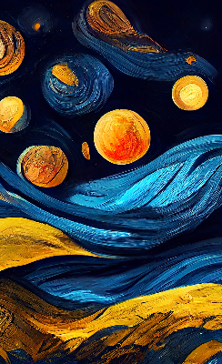 Roleta materiałowa w motywie planet