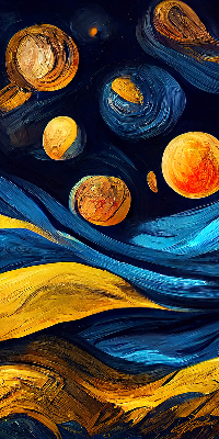 Roleta materiałowa w motywie planet