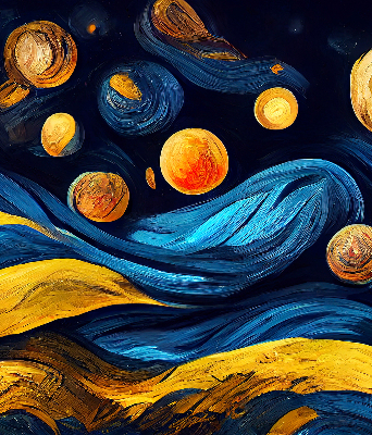 Roleta materiałowa w motywie planet