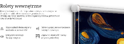 Roleta materiałowa w motywie planet
