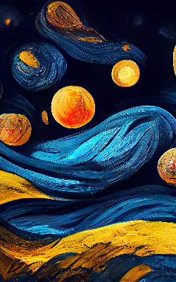 Roleta materiałowa w motywie planet
