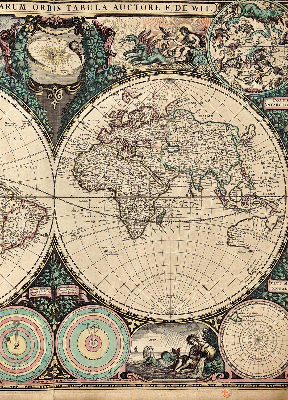 Roleta wewnętrzna Mapa świata