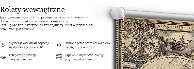 Roleta wewnętrzna Mapa świata