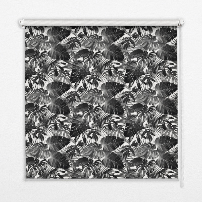 Roleta wewnętrzna zaciemniająca Szare liście