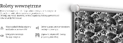 Roleta wewnętrzna zaciemniająca Szare liście