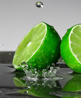 Roleta na drzwi balkonowe zaciemniająca Limonki w wodzie