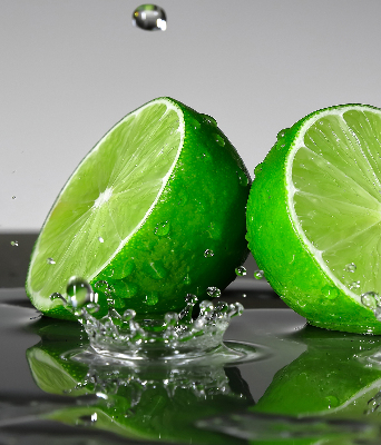 Roleta na drzwi balkonowe zaciemniająca Limonki w wodzie