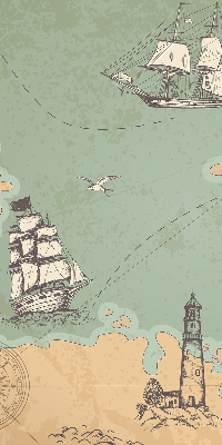 Roleta wewnętrzna zaciemniająca Mapa oceanu
