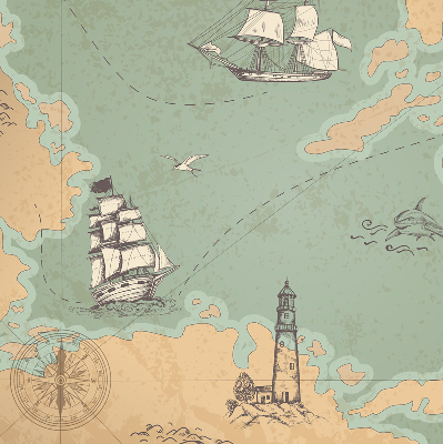 Roleta wewnętrzna zaciemniająca Mapa oceanu