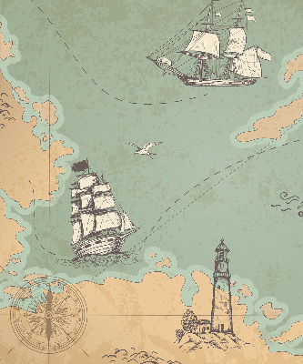 Roleta wewnętrzna zaciemniająca Mapa oceanu