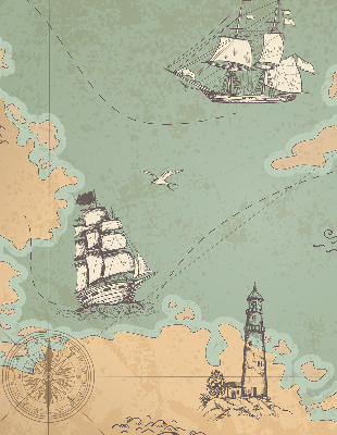 Roleta wewnętrzna zaciemniająca Mapa oceanu