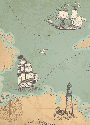 Roleta wewnętrzna zaciemniająca Mapa oceanu