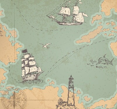 Roleta wewnętrzna zaciemniająca Mapa oceanu