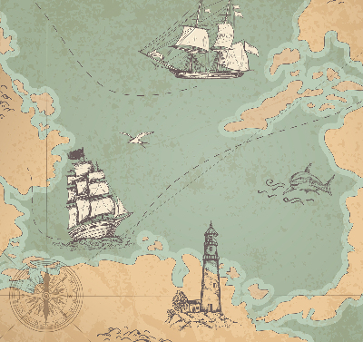Roleta wewnętrzna zaciemniająca Mapa oceanu