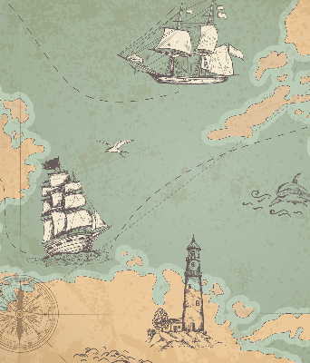 Roleta wewnętrzna zaciemniająca Mapa oceanu