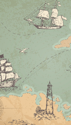Roleta wewnętrzna zaciemniająca Mapa oceanu