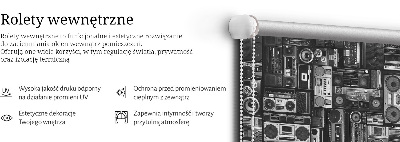 Roleta wewnętrzna zaciemniająca Radio głośniki