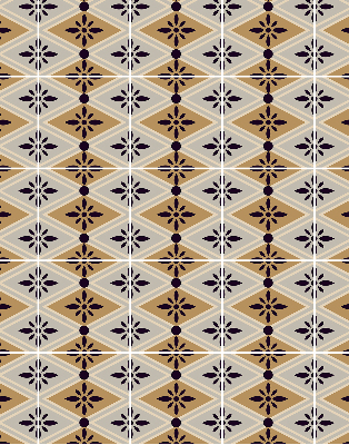 Roleta na drzwi balkonowe zaciemniająca Kwiat w rombie