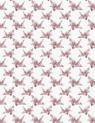Roleta wewnętrzna na okno zaciemniająca Łabędzie z origami