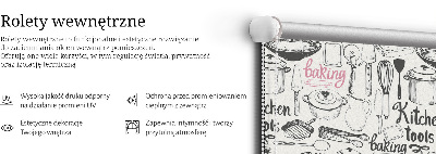Roleta okienna wewnętrzna zaciemniająca Przyrządy kulinarne
