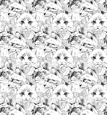 Roleta materiałowa zaciemniająca Rysowane koty