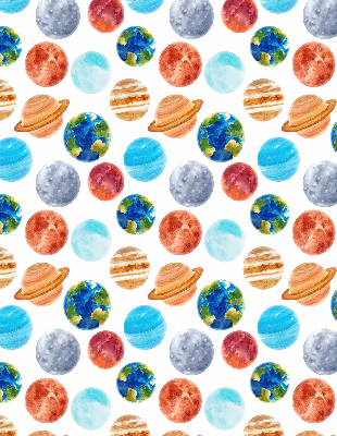 Roleta na okno zaciemniająca w wzór planet