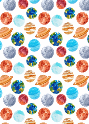 Roleta na okno zaciemniająca w wzór planet