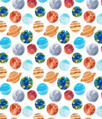 Roleta na okno zaciemniająca w wzór planet