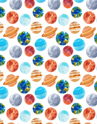 Roleta na okno zaciemniająca w wzór planet