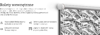 Roleta okienna wewnętrzna zaciemniająca Liście paproci