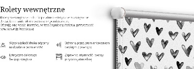 Roleta wewnętrzna zaciemniająca Czarne serca