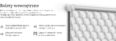 Roleta na drzwi balkonowe zaciemniająca 3d kostki