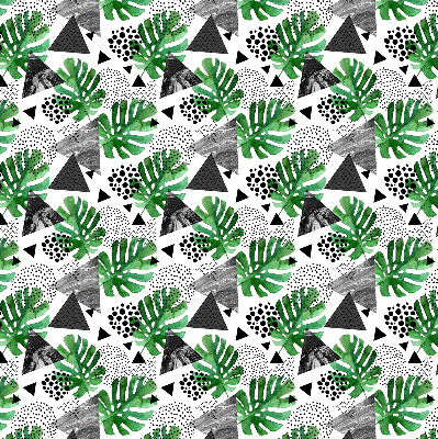 Roleta wewnętrzna zaciemniająca Liście trójkąty kropki