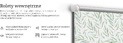 Roleta na okno zaciemniająca Zielone liście