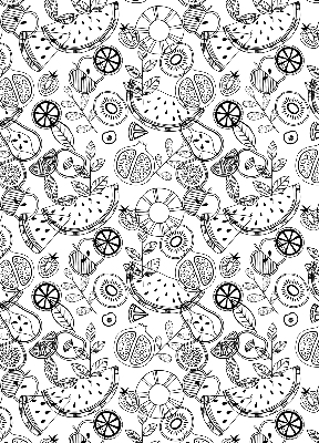 Roleta wewnętrzna na okno zaciemniająca Rysowane owoce