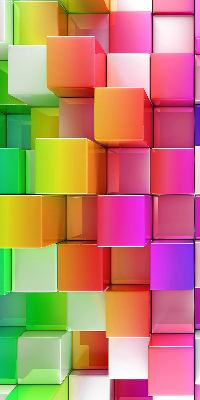 Roleta wewnętrzna zaciemniająca Kolorowe kostki 3d