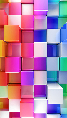 Roleta wewnętrzna zaciemniająca Kolorowe kostki 3d